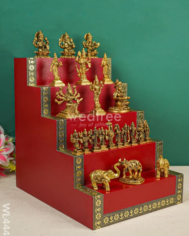 Swarna Golu 5 - Gold Oxidized Padi & Brass Idols Wl4444