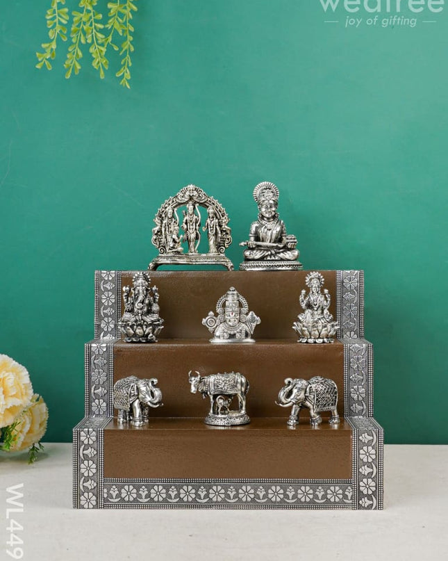Swarna Golu 6 - Silver Oxidized Padi & Antique Idols Wl4497