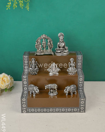 Swarna Golu 6 - Silver Oxidized Padi & Antique Idols Wl4497