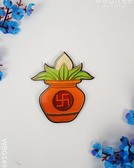 Swastik Kalash Fridge Magnet - Wbg1490 Rg
