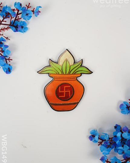 Swastik Kalash Fridge Magnet - Wbg1490 Rg