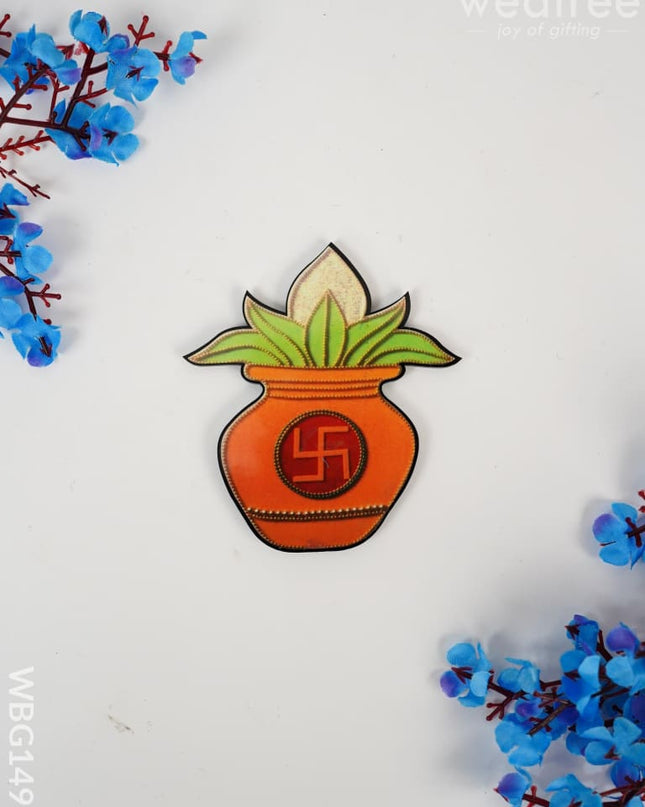 Swastik Kalash Fridge Magnet - Wbg1490 Rg