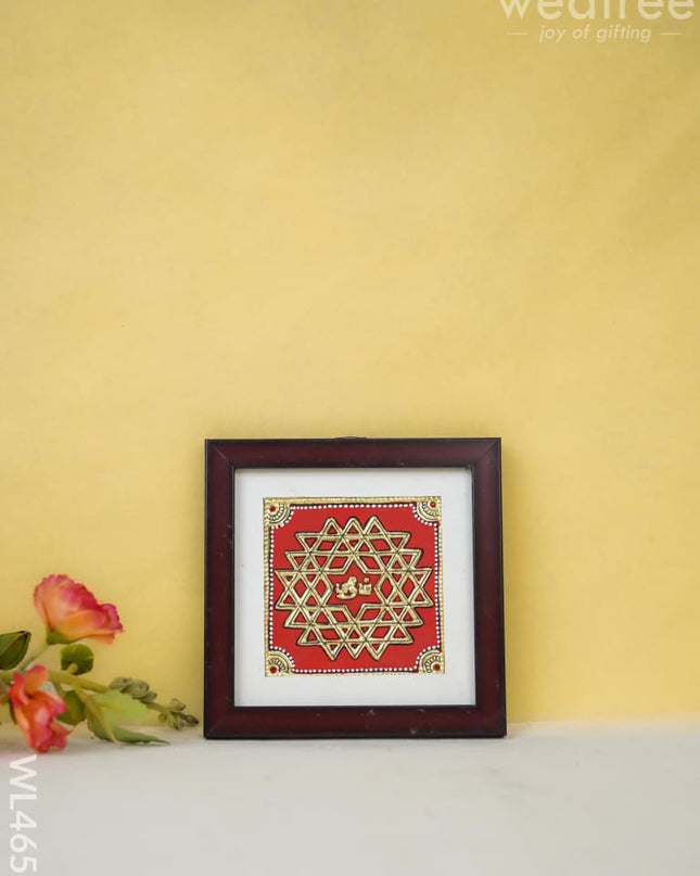 Tanjore Art Photo Frame - Kolam Design Wl4655 Painting