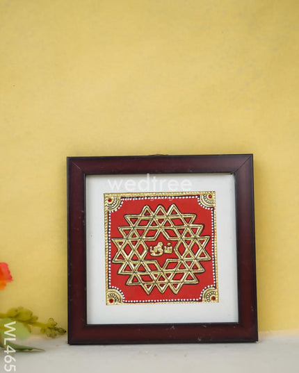 Tanjore Art Photo Frame - Kolam Design Wl4655 Painting