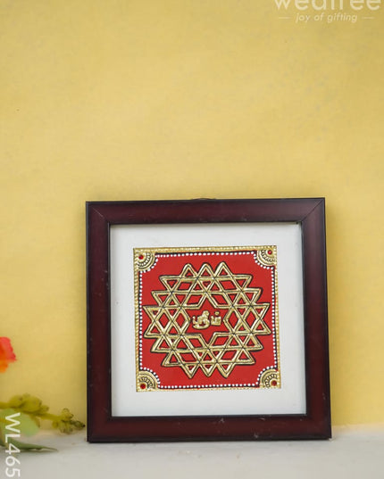 Tanjore Art Photo Frame - Kolam Design Wl4655 Painting