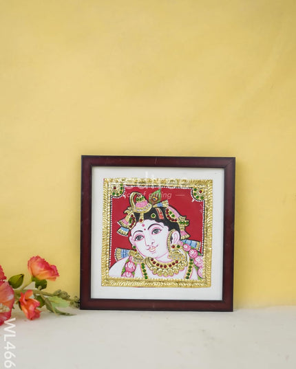 Tanjore Art Photo Frame - Krishna Face Wl4665 Painting