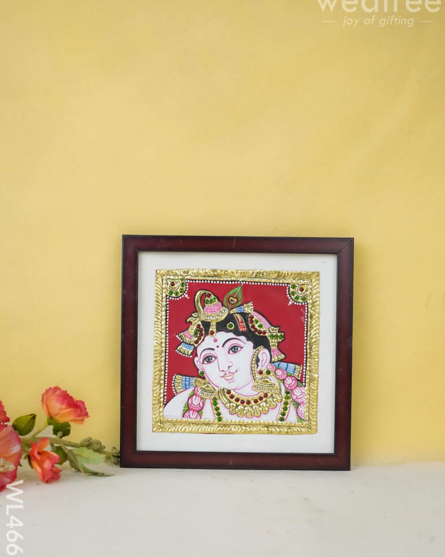 Tanjore Art Photo Frame - Krishna Face Wl4665 Painting