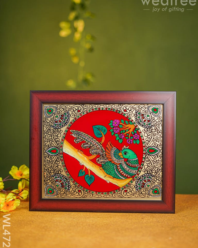 Tanjore Art Photo Frame - Parrot 10 X 8 Inch Wl4728 Frames