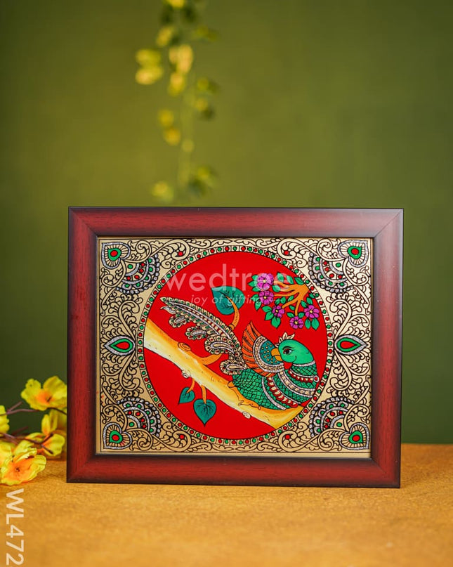 Tanjore Art Photo Frame - Parrot 10 X 8 Inch Wl4728 Frames