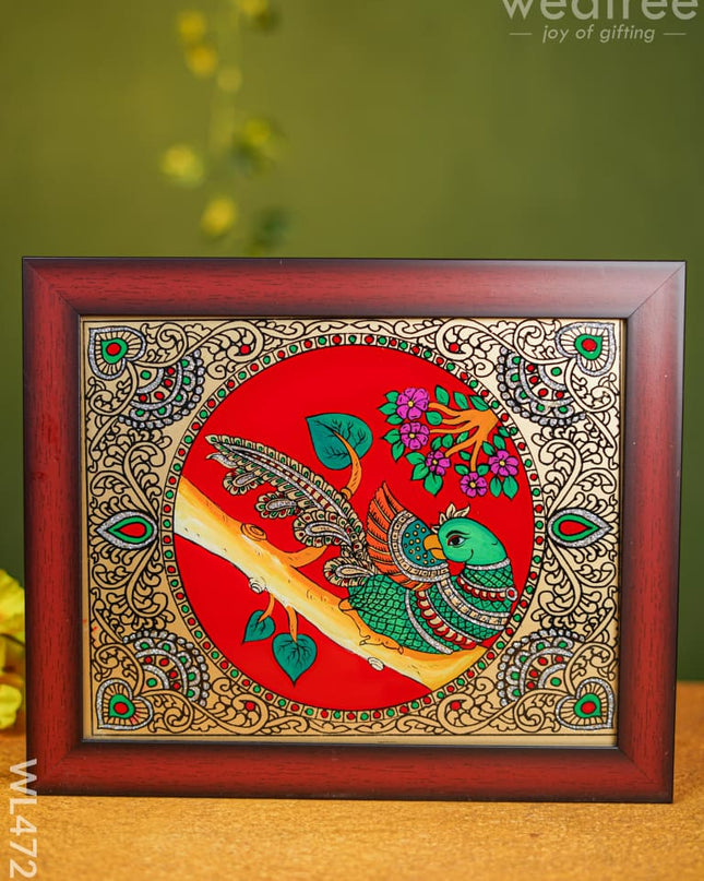 Tanjore Art Photo Frame - Parrot 10 X 8 Inch Wl4728 Frames