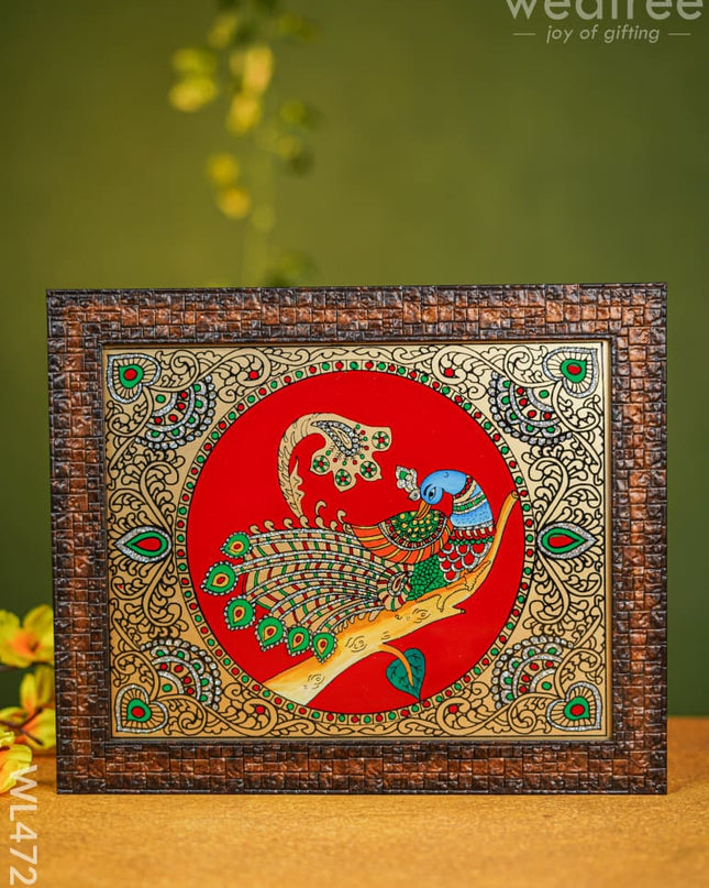 Tanjore Art Photo Frame - Parrot 10 X 8 Inch Wl4729 Frames