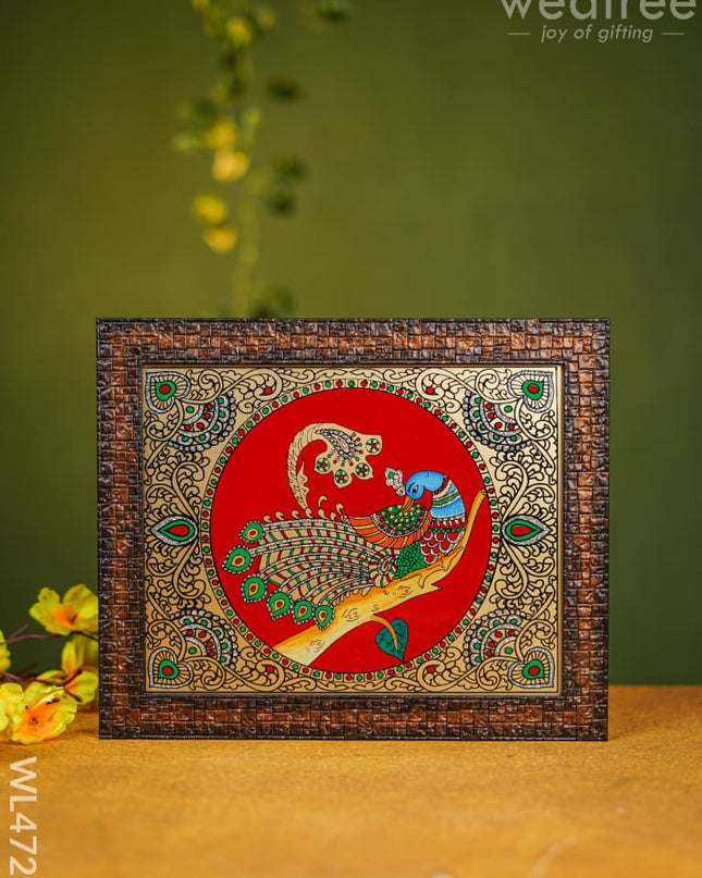 Tanjore Art Photo Frame - Parrot 10 X 8 Inch Wl4729 Frames