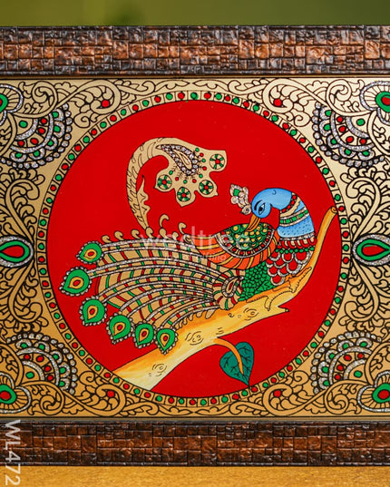 Tanjore Art Photo Frame - Parrot 10 X 8 Inch Wl4729 Frames