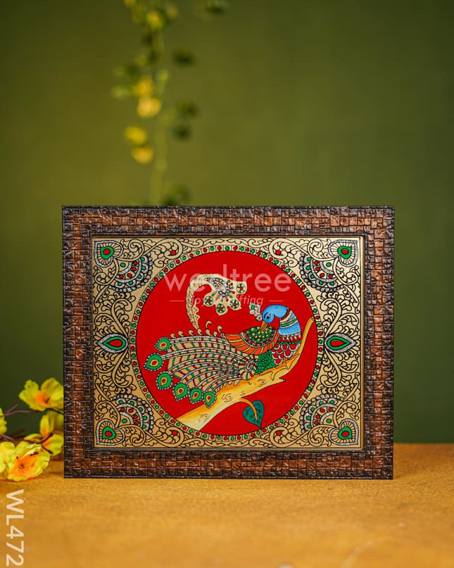 Tanjore Art Photo Frame - Parrot 10 X 8 Inch Wl4729 Frames