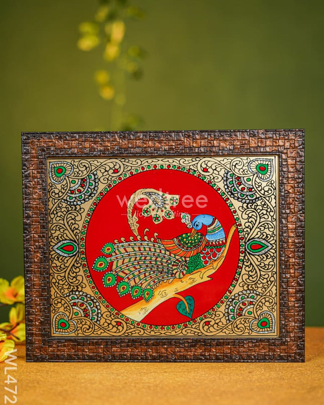 Tanjore Art Photo Frame - Parrot 10 X 8 Inch Wl4729 Frames