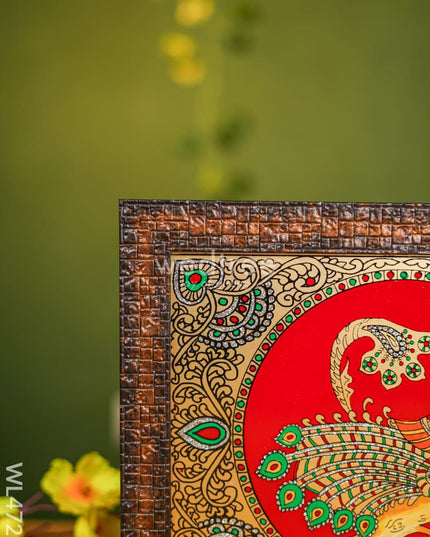 Tanjore Art Photo Frame - Parrot 10 X 8 Inch Wl4729 Frames