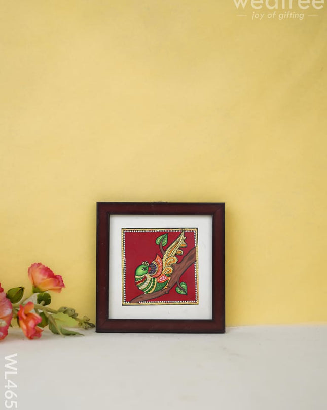 Tanjore Art Photo Frame - Parrot Wl4653 Painting
