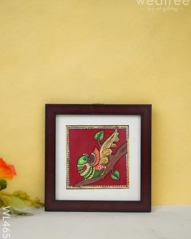 Tanjore Art Photo Frame - Parrot Wl4653 Painting