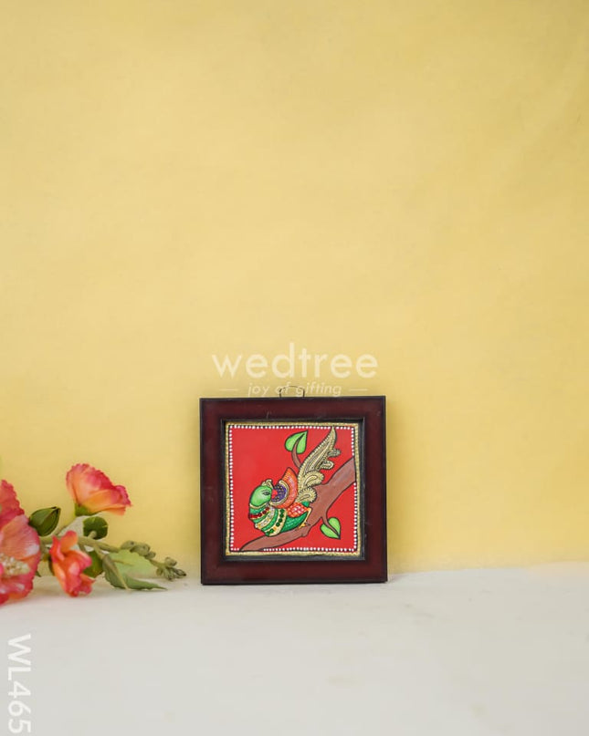 Tanjore Art Photo Frame - Parrot Wl4659 Painting