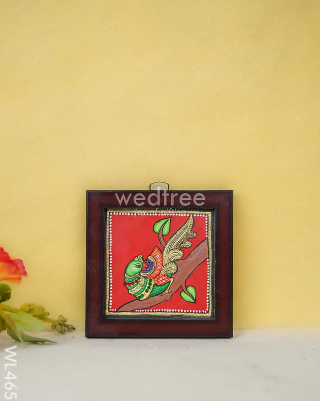 Tanjore Art Photo Frame - Parrot Wl4659 Painting