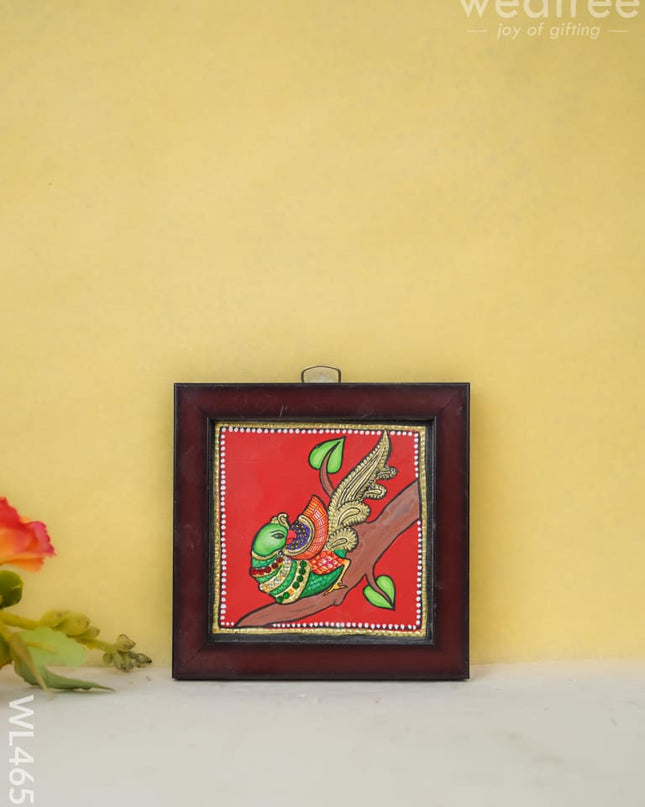 Tanjore Art Photo Frame - Parrot Wl4659 Painting