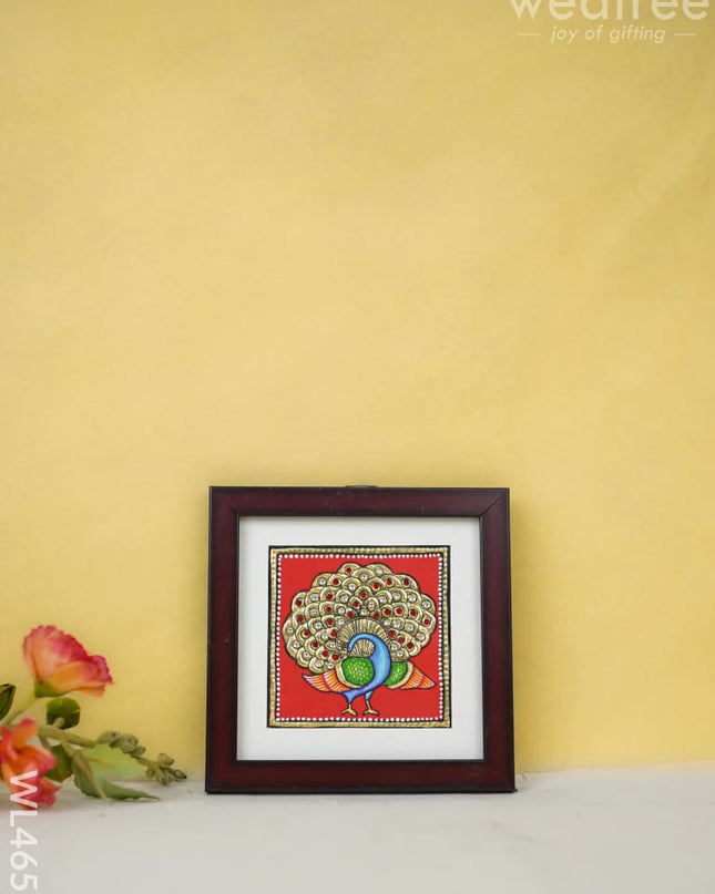 Tanjore Art Photo Frame - Peacock Wl4651 Painting