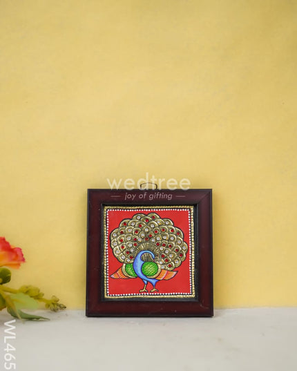 Tanjore Art Photo Frame - Peacock Wl4657 Painting