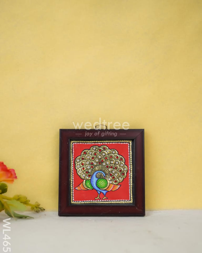 Tanjore Art Photo Frame - Peacock Wl4657 Painting