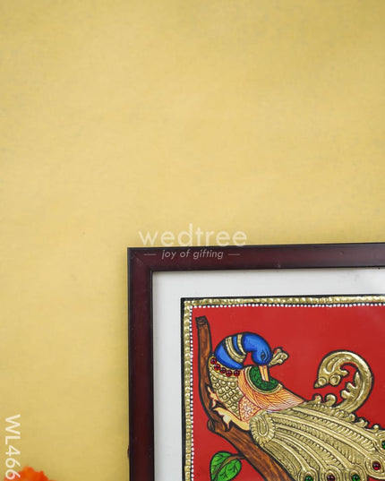 Tanjore Art Photo Frame - Peacock Wl4662 Painting