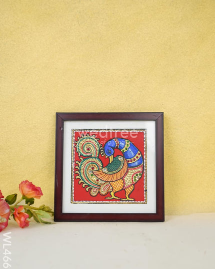 Tanjore Art Photo Frame - Peacock Wl4663 Painting