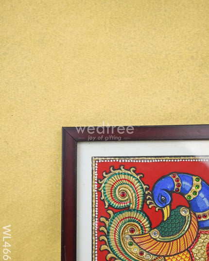 Tanjore Art Photo Frame - Peacock Wl4663 Painting