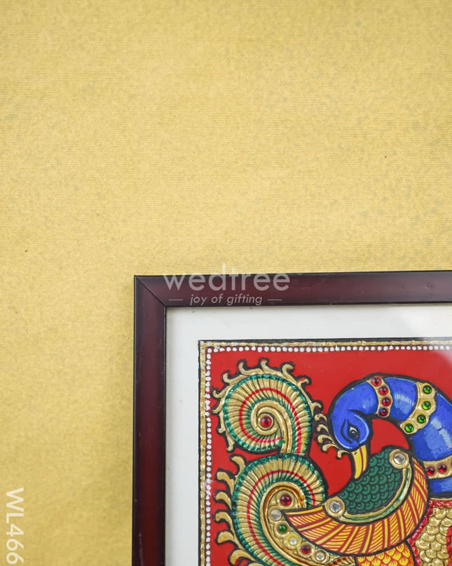 Tanjore Art Photo Frame - Peacock Wl4663 Painting