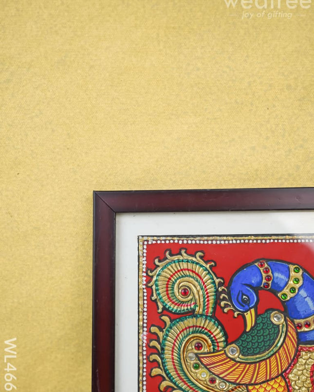 Tanjore Art Photo Frame - Peacock Wl4663 Painting