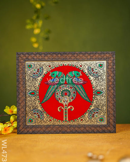 Tanjore Art Photo Frame - Twin Parrot 10 X 8 Inch Wl4730 Frames