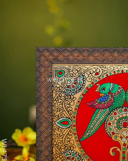 Tanjore Art Photo Frame - Twin Parrot 10 X 8 Inch Wl4730 Frames