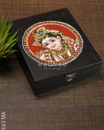 Tanjore Painted Jewel Box (6.5 X 5.5) - Wl1936 Wooden Utility