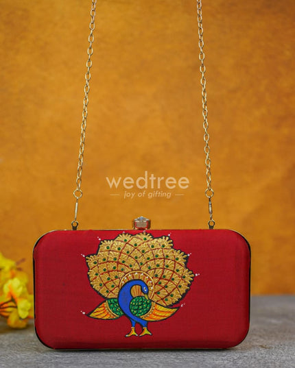 Tanjore Painted Sling Clutch WL4246 – Wedtree - Main Image