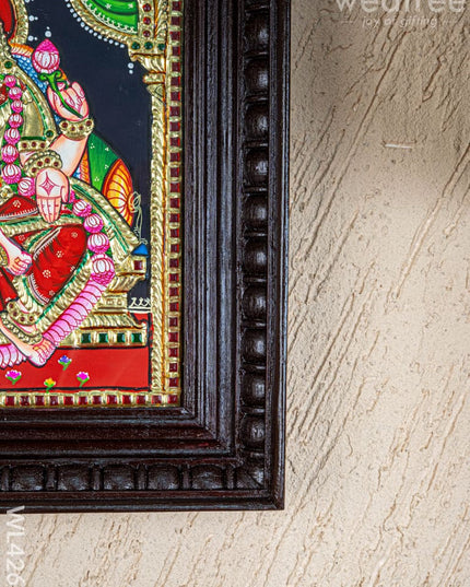 Tanjore Painting - Aishwarya Lakshmi - Flat (Gold Foil) - 12x10 inch - WL4261 - Tanjore Painting