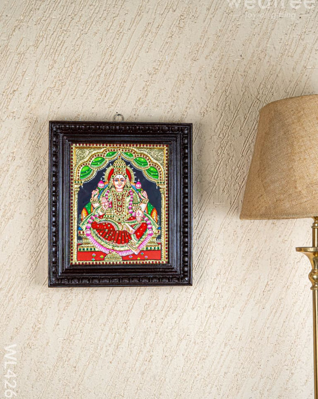 Tanjore Painting - Aishwarya Lakshmi - Flat (Gold Foil) - 12x10 inch - WL4261 - Tanjore Painting