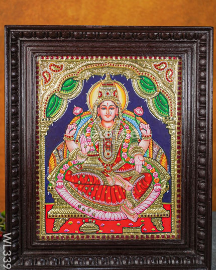 Tanjore Painting Aishwarya Lakshmi - Flat (Gold Foil) 15 X 12 Inch Wl3394
