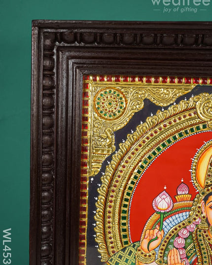 Tanjore Painting - Aishwarya Lakshmi Flat (Gold Foil) 20 X 16 Inch Wl4530