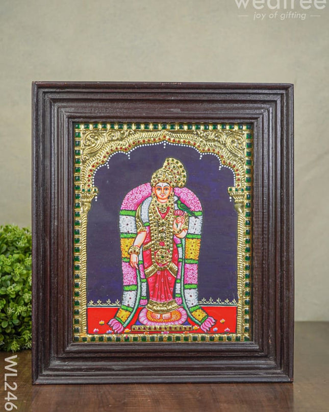 Tanjore Painting Andal - Flat (Gold Foil) 15 X 12 Wl2467