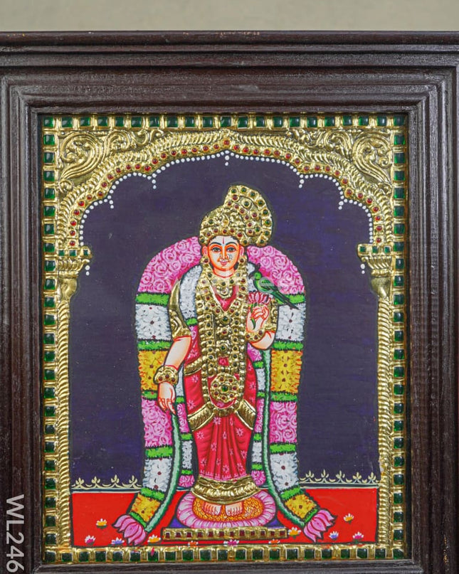 Tanjore Painting Andal - Flat (Gold Foil) 15 X 12 Wl2467