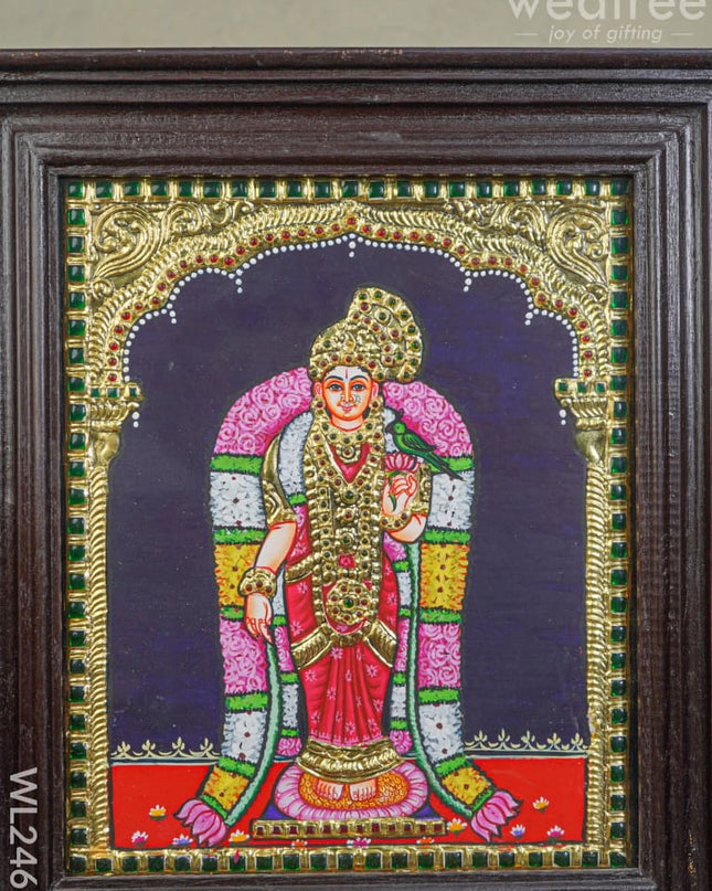 Tanjore Painting Andal - Flat (Gold Foil) 15 X 12 Wl2467