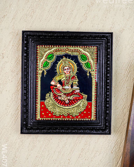 Tanjore Painting - Annapoorani - Flat (Gold Foil) - 12x10 inch - WL4078 - Tanjore Painting
