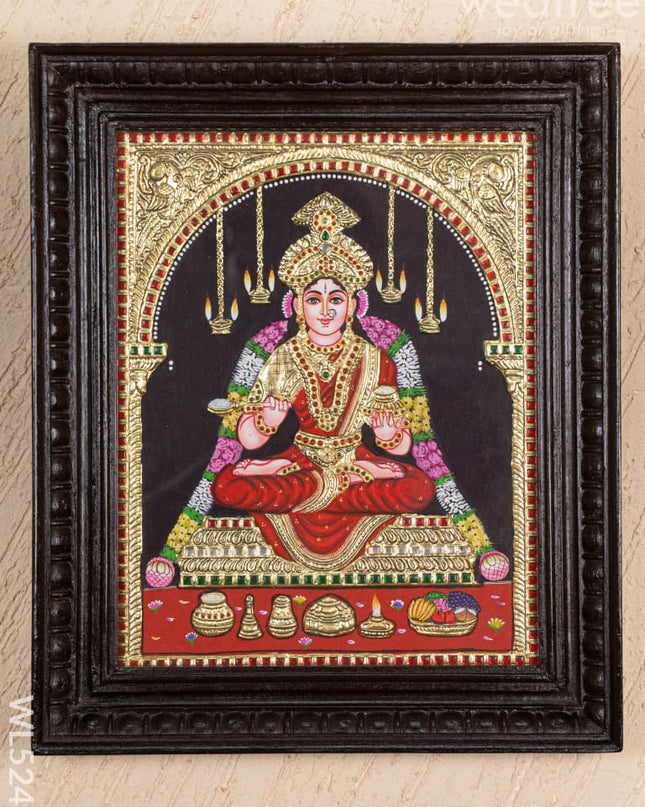 Tanjore Painting - Annapoorani - Flat (Gold Foil) - 15x12 inch - WL5247 - Tanjore Painting
