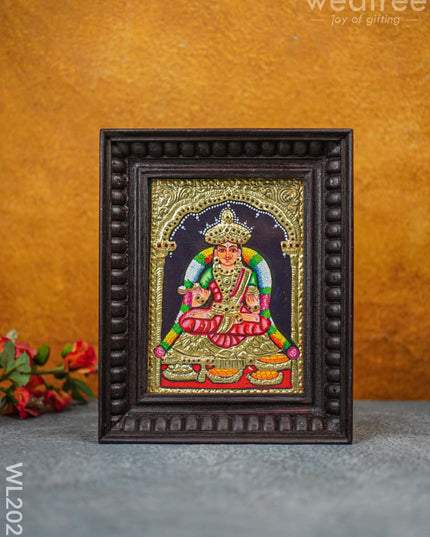 Tanjore Painting Annapoorani - Flat (Gold Foil) 8X6 Wl2021
