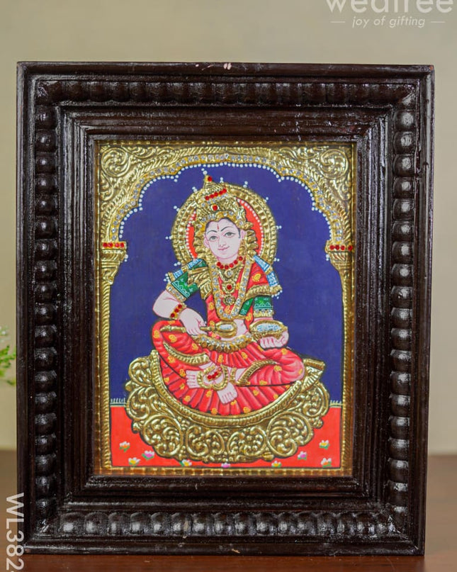 Tanjore Painting - Annapoorani Semi Embossed 10 X 8 Inch Wl3824