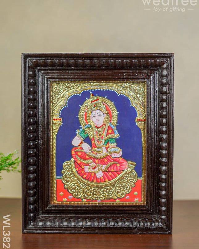 Tanjore Painting - Annapoorani Semi Embossed 10 X 8 Inch Wl3824