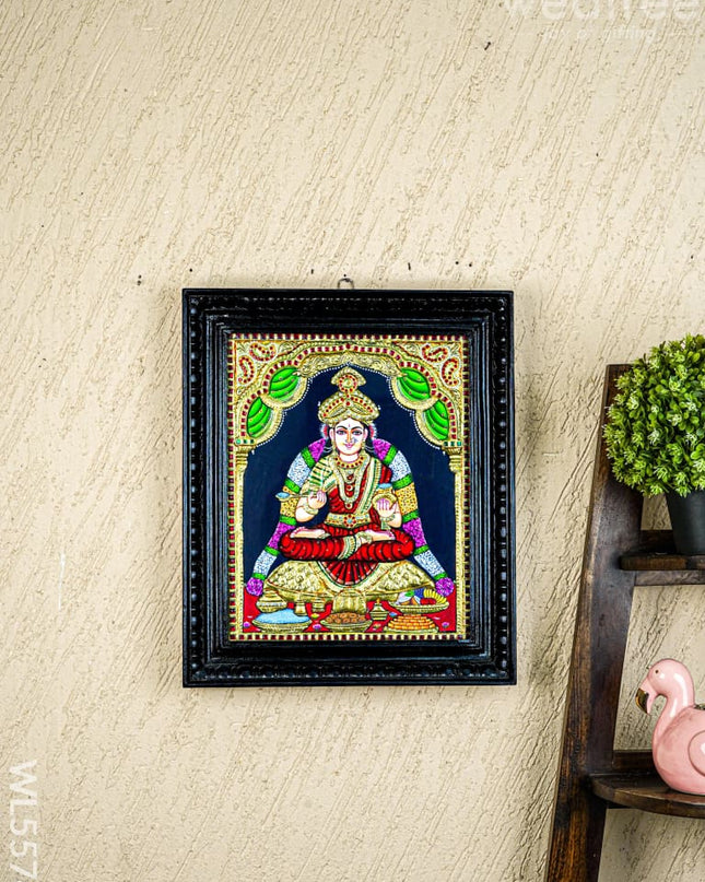 Tanjore Painting - Annapoorani - Semi Embossed - 15x12 inch - WL5574 - Tanjore Painting